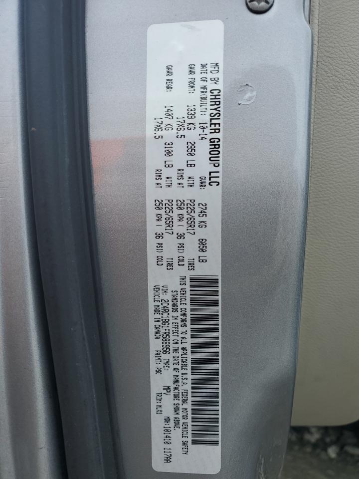 2C4RC1BG1FR588956 2015 Chrysler Town & Country Touring