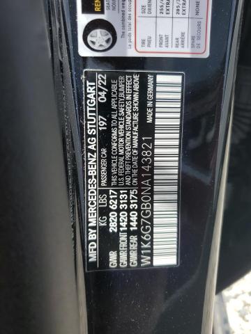 2022 MERCEDES-BENZ S 580 4MAT W1K6G7GB0NA143821  64814344