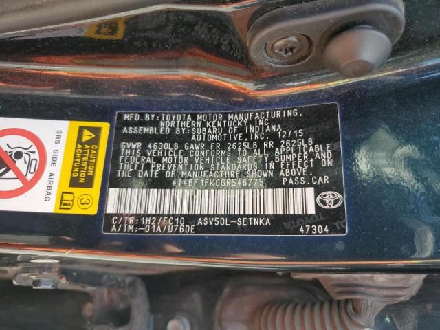 VIN 4T4BF1FK0GR546775 2016 Toyota Camry, LE no.12