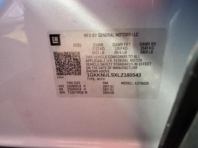 2020 GMC ACADIA 1GKKNULSXLZ180543