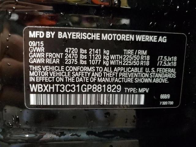 VIN WBXHT3C31GP881829 2016 BMW X1, Xdrive28I no.13