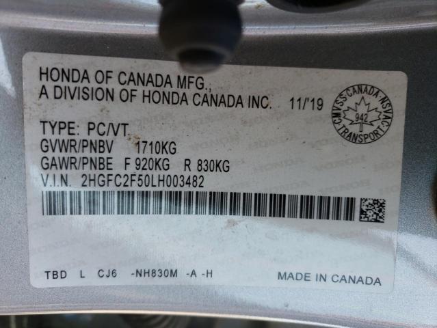 2020 HONDA CIVIC LX - 2HGFC2F50LH003482