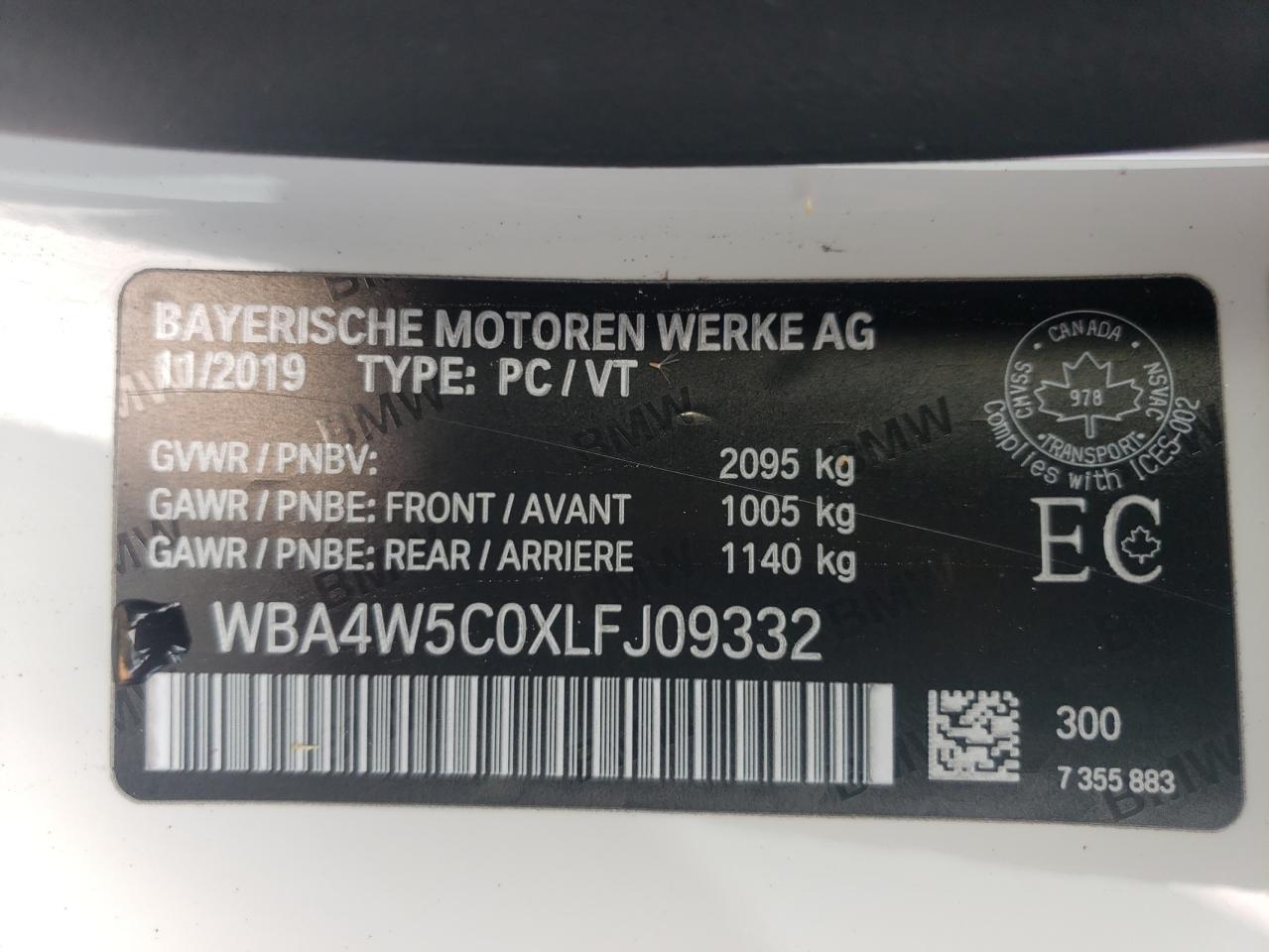 WBA4W5C0XLFJ09332 2020 BMW 430Xi