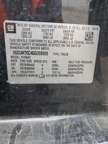 2016 CHEVROLET SILVERADO - 3GCUKTEC4GG358093