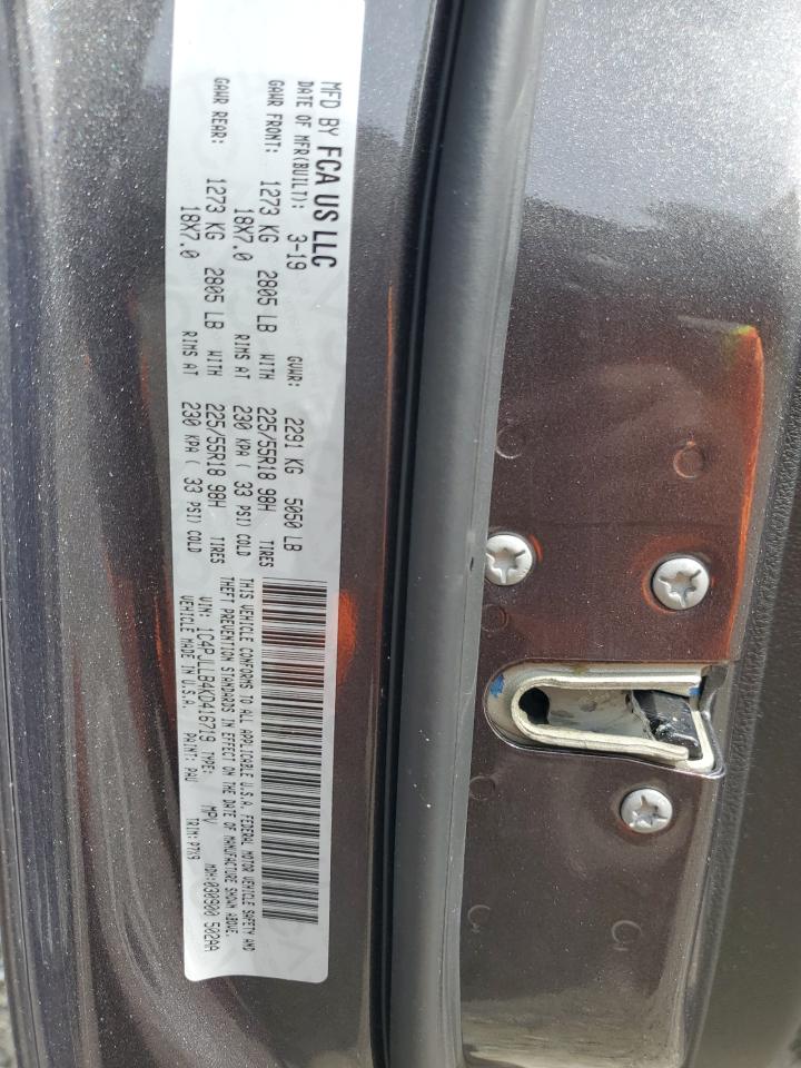 1C4PJLLB4KD416719 2019 Jeep Cherokee Latitude Plus