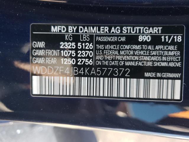 VIN WDDZF4JB4KA577372 2019 Mercedes-Benz E-Class, 300 no.12