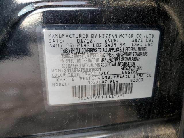 2018 Nissan Sentra S VIN: 3N1AB7AP9JL619321 Lot: 59466904