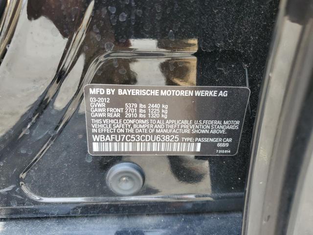 2012 BMW 535 Xi VIN: WBAFU7C53CDU63825 Lot: 62056964