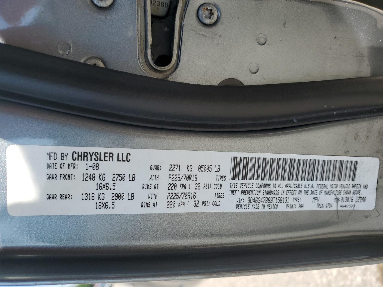 3D4GG47B89T158131 2009 Dodge Journey Se