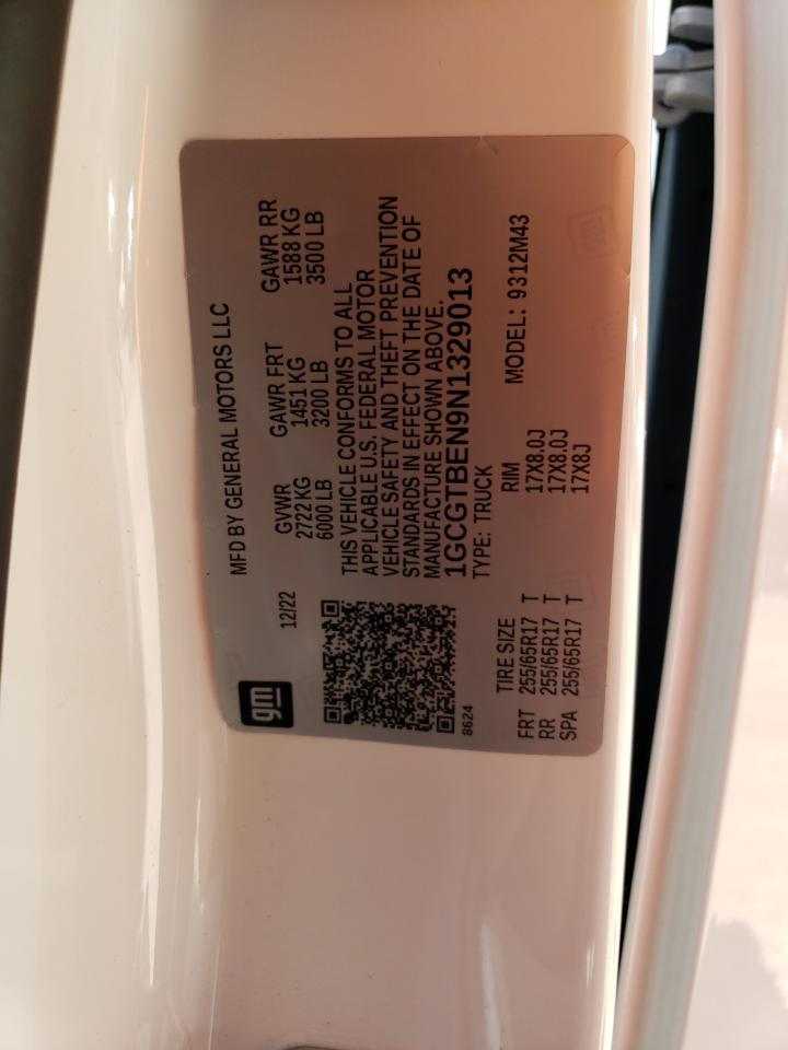 1GCGTBEN9N1329013 2022 Chevrolet Colorado