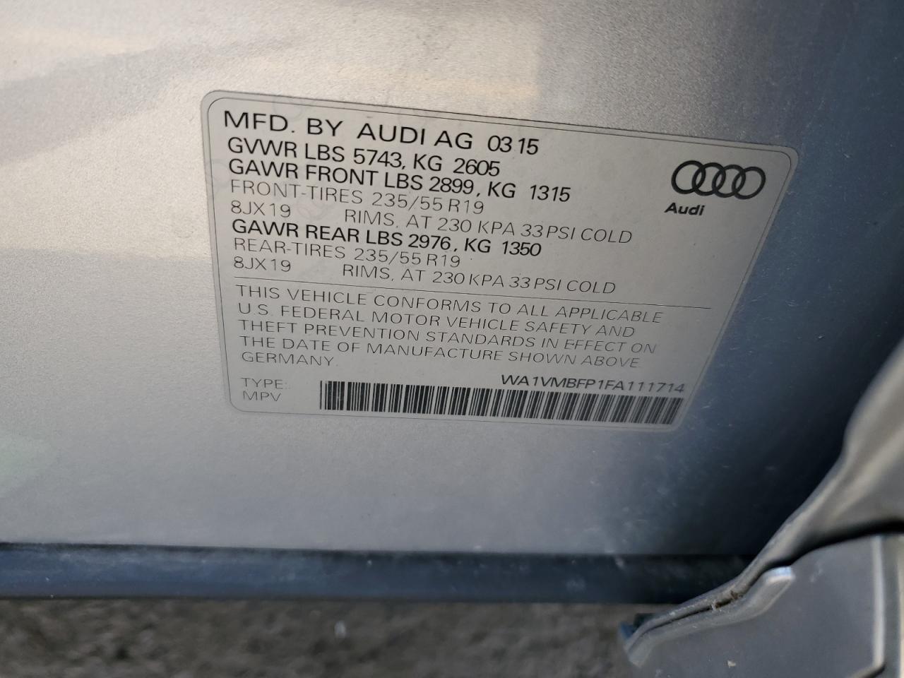 2015 Audi Q5, TDI PRESTIGE