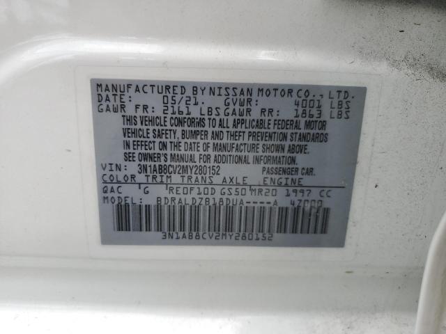 2021 Nissan Sentra Sv VIN: 3N1AB8CV2MY280152 Lot: 62482674