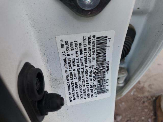 2020 Honda Civic Ex VIN: 19XFC1F31LE001971 Lot: 63112254