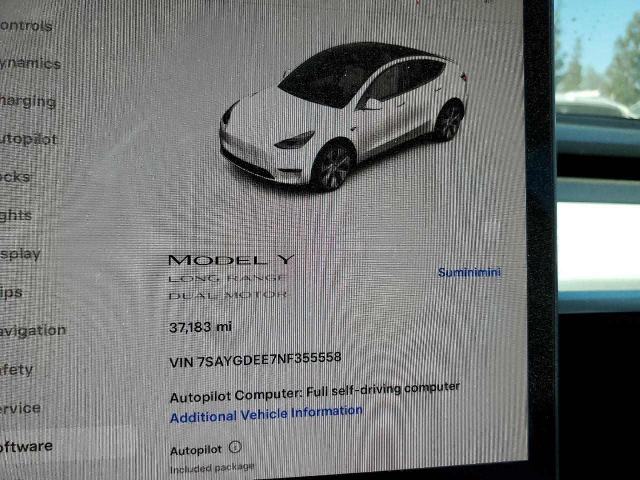 7SAYGDEE7NF355558 2022 Tesla Model Y