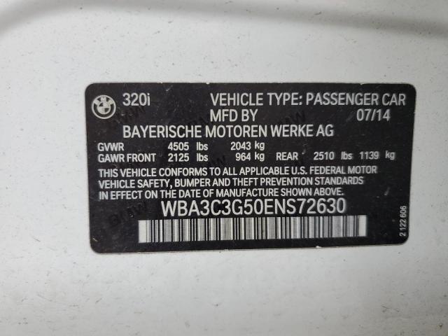 VIN WBA3C3G50ENS72630 2014 BMW 3 Series, 320 I Xdrive no.12