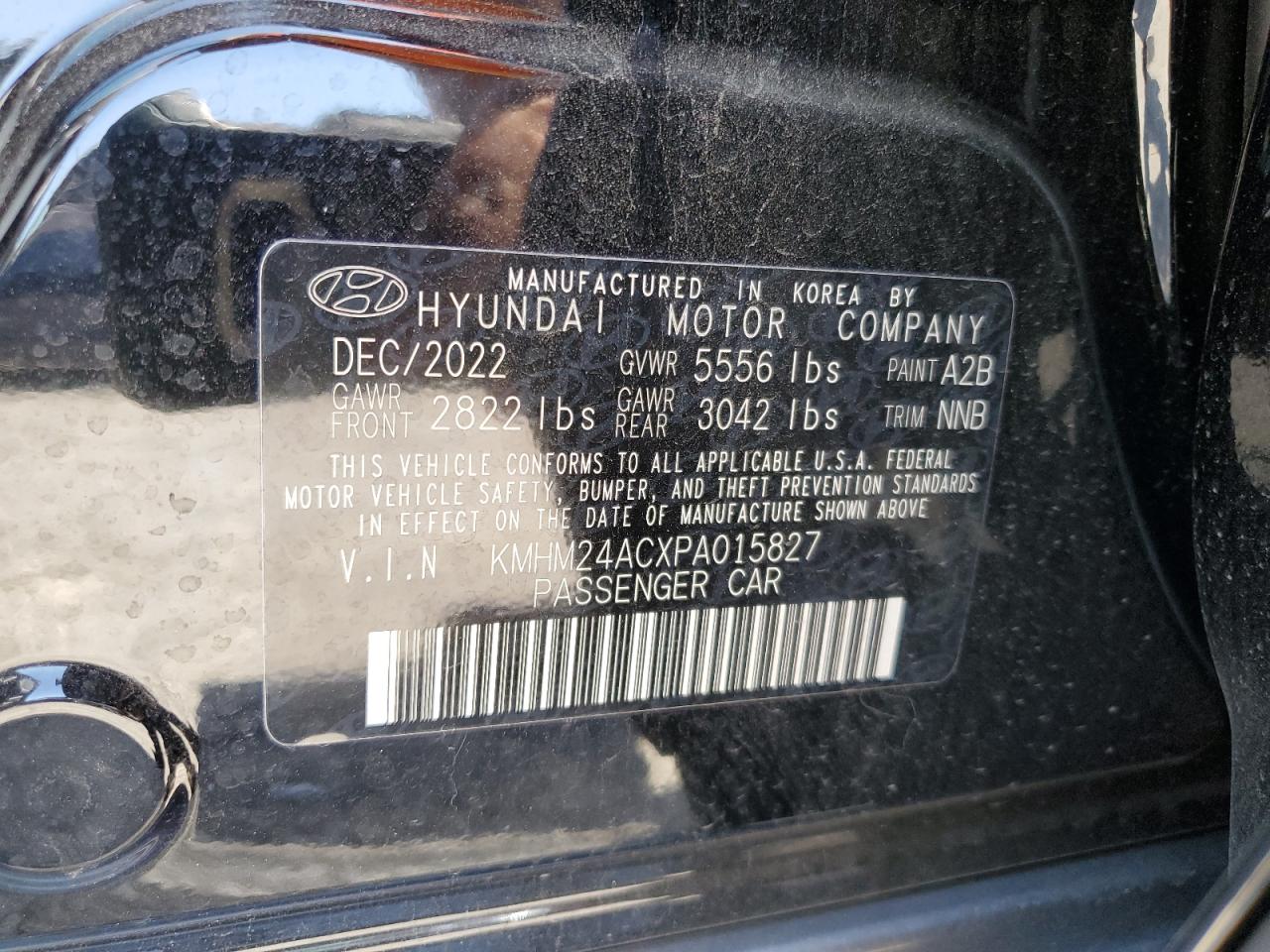 KMHM24ACXPA015827 2023 Hyundai Ioniq 6 Se