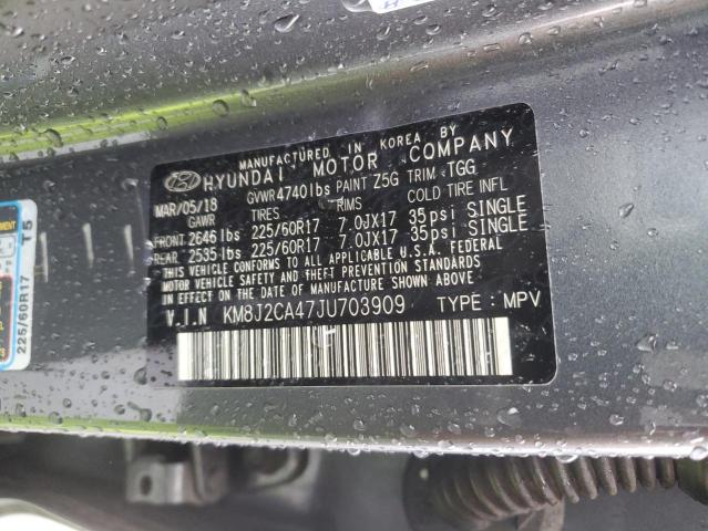 2018 Hyundai Tucson Se VIN: KM8J2CA47JU703909 Lot: 61830674