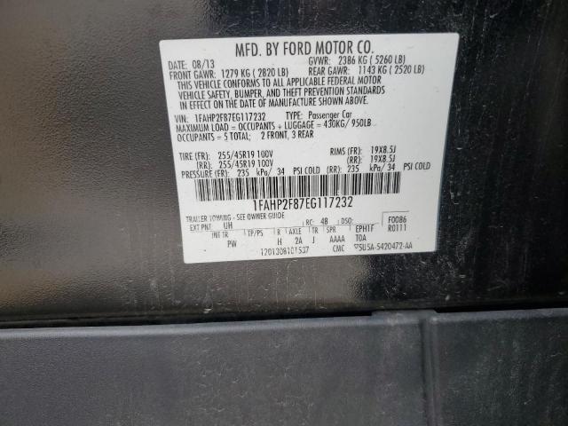 2014 Ford Taurus Limited VIN: 1FAHP2F87EG117232 Lot: 61034184