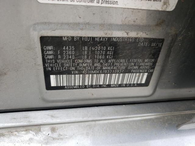 2011 Subaru Legacy 2.5I Limited VIN: 4S3BMBK67B3213927 Lot: 63165654