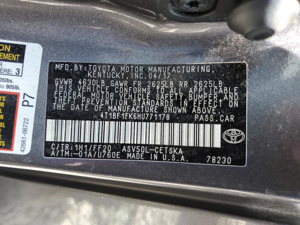 4T1BF1FK6HU771178 2017 Toyota Camry Le