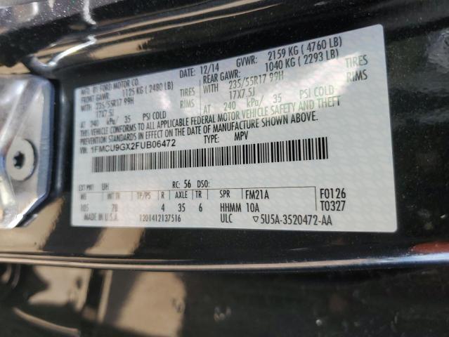 2015 FORD ESCAPE SE 1FMCU9GX2FUB06472  65565674