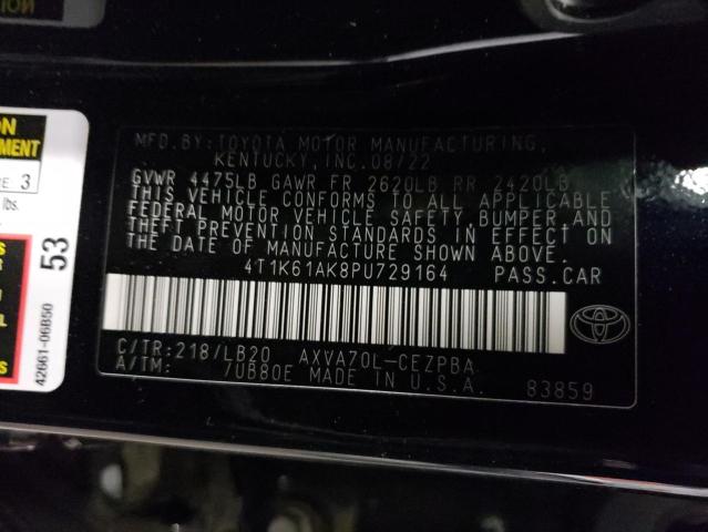 VIN 4T1K61AK8PU729164 2023 Toyota Camry, Xse no.12