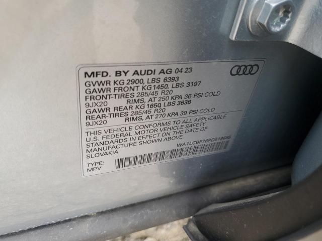 2023 Audi Q7 Premium Plus VIN: WA1LCBF76PD019685 Lot: 61668974