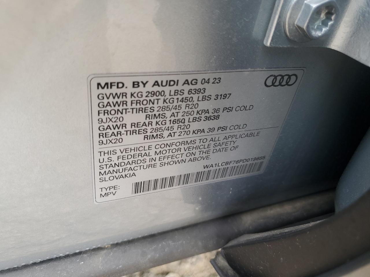 WA1LCBF76PD019685 2023 Audi Q7 Premium Plus