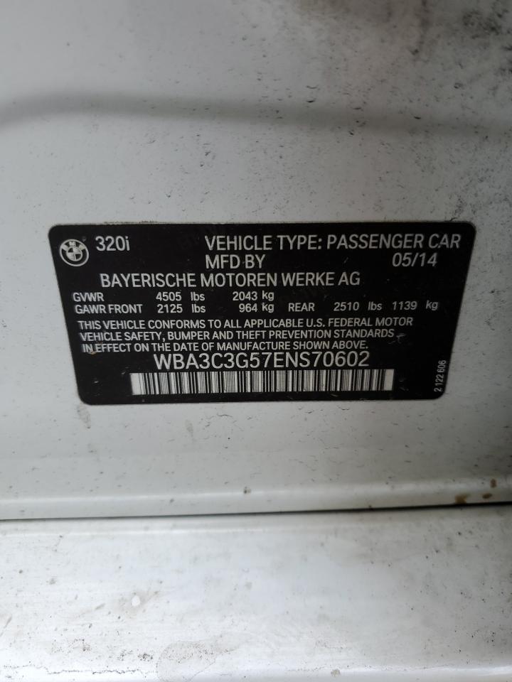WBA3C3G57ENS70602 2014 BMW 320 I xDrive