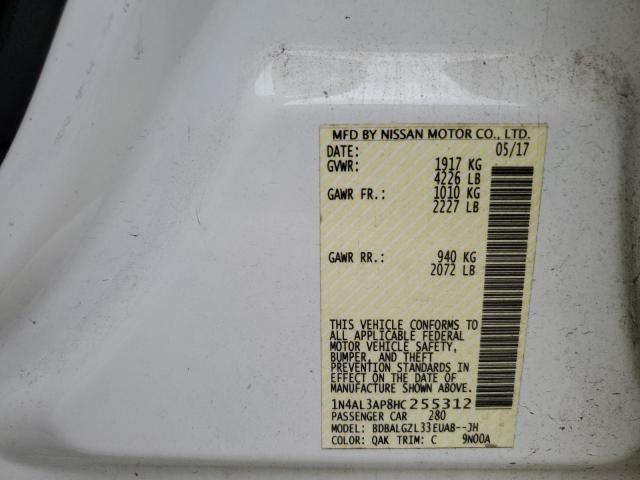 2017 NISSAN ALTIMA 2.5 - 1N4AL3AP8HC255312
