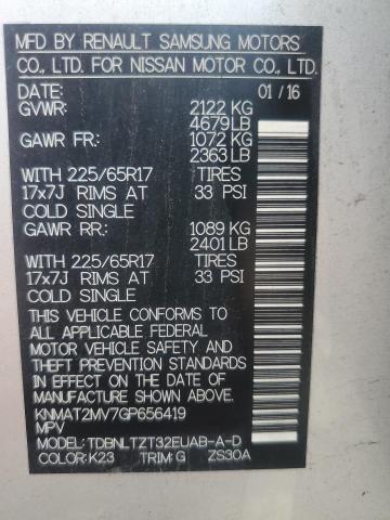 2016 NISSAN ROGUE S - KNMAT2MV7GP656419