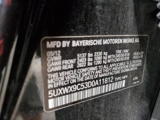 VIN 5UXWX9C53D0A11812 2013 BMW X3, Xdrive28I no.13