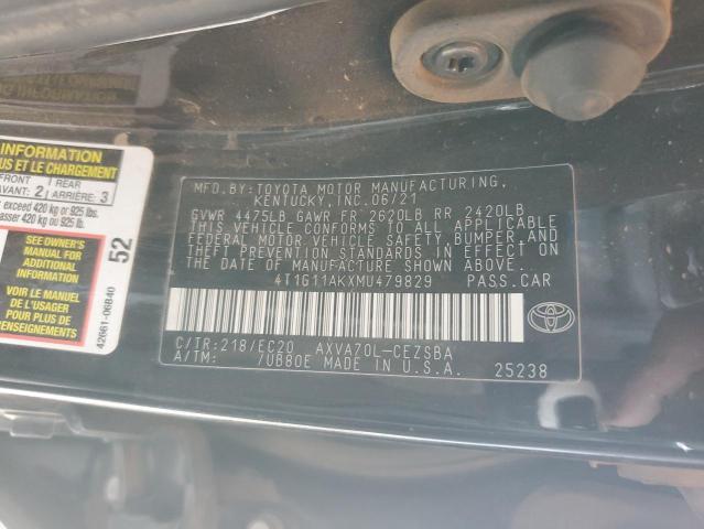 4T1G11AKXMU479829 2021 TOYOTA CAMRY - Image 12