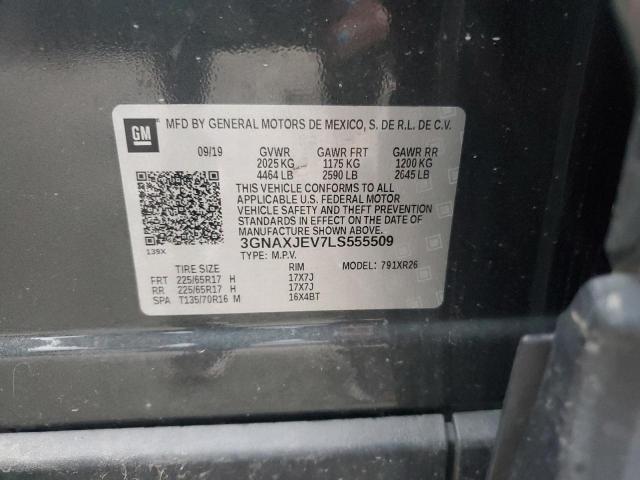 2020 CHEVROLET EQUINOX LT - 3GNAXJEV7LS555509