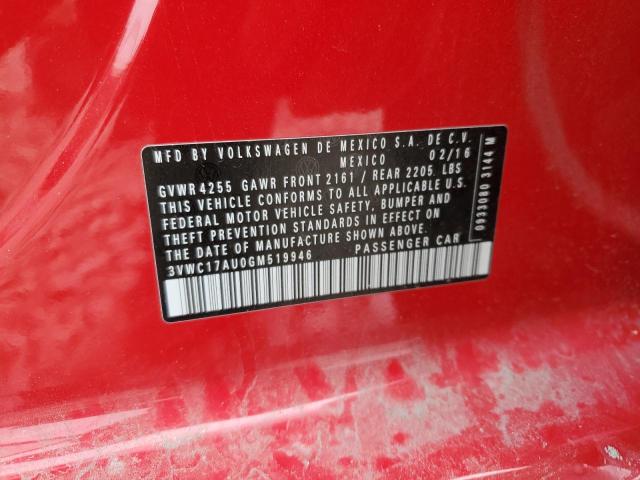 2016 VOLKSWAGEN GOLF SPORT - 3VWC17AU0GM519946