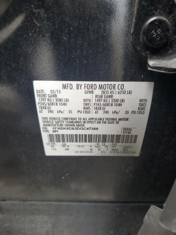 2013 Ford Explorer Xlt VIN: 1FM5K8D83DGC47388 Lot: 63063264