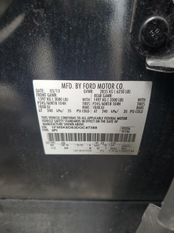 1FM5K8D83DGC47388 2013 Ford Explorer Xlt