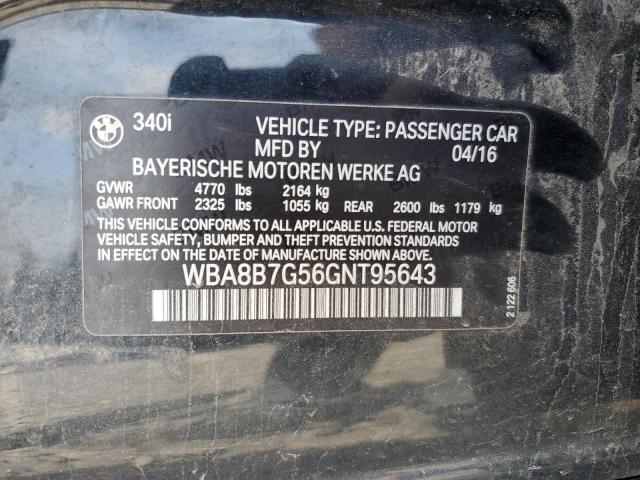 2016 BMW 340 XI - WBA8B7G56GNT95643