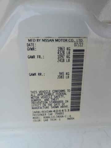 2022 NISSAN ALTIMA SL - 1N4BL4EV1NN404453