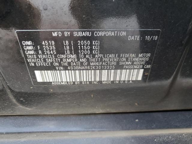 2019 SUBARU LEGACY SPO 4S3BNAR62K3013325