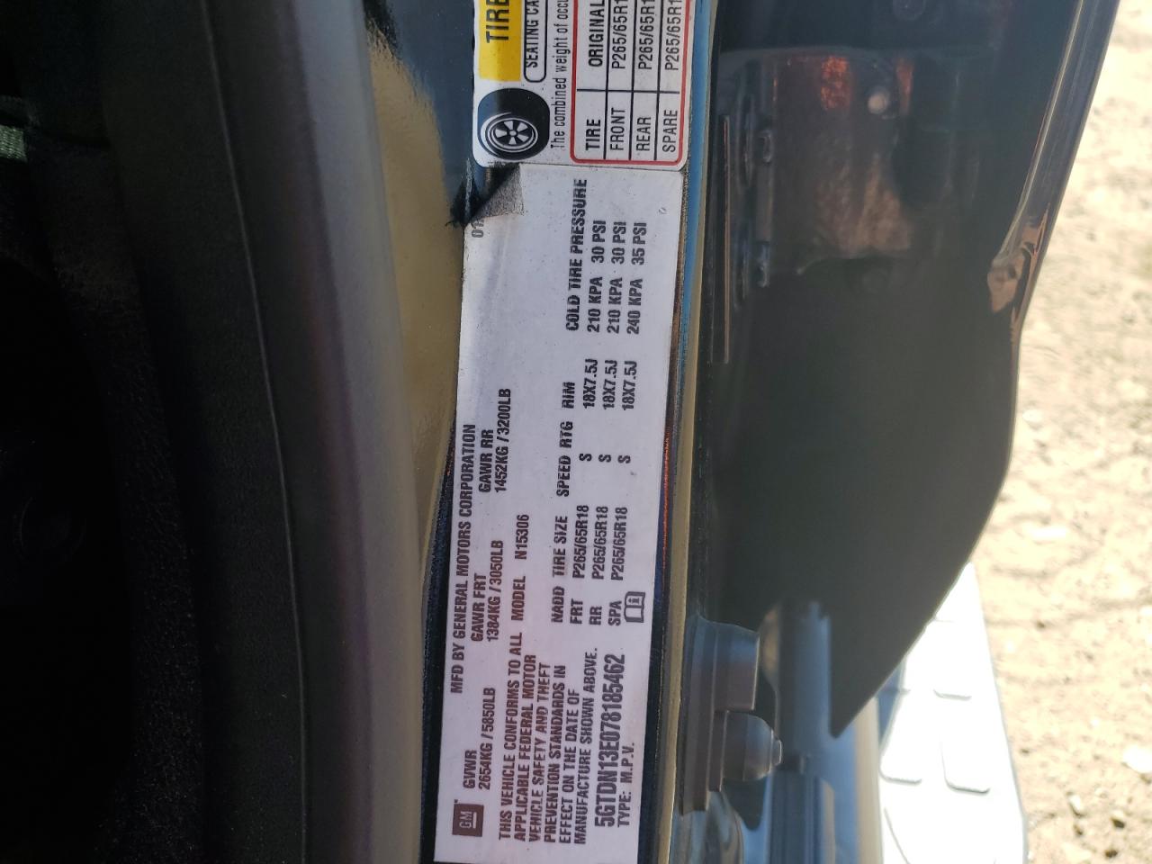 5GTDN13E078185462 2007 Hummer H3