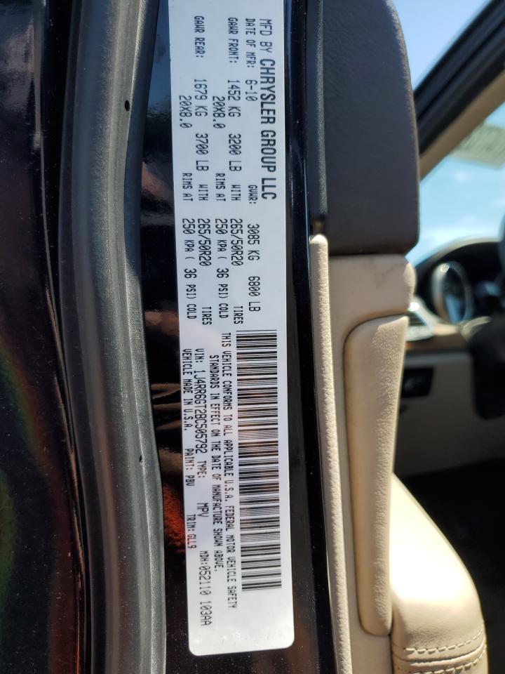 1J4RR6GT2BC505792 2011 Jeep Grand Cherokee Overland