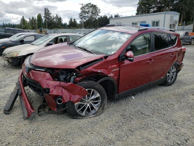 TOYOTA RAV4 HV LE 2018 red  hybrid engine JTMRJREV8JD173188 photo #1