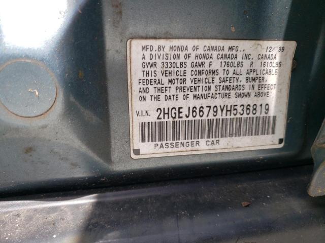 2HGEJ6679YH536819 2000 Honda Civic Lx