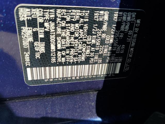 2021 NISSAN ROGUE PLAT - JN8AT3DD5MW312185