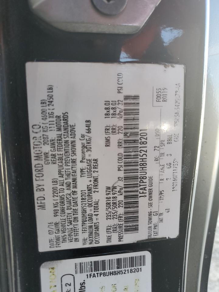 1FATP8UH8H5218201 2017 Ford Mustang