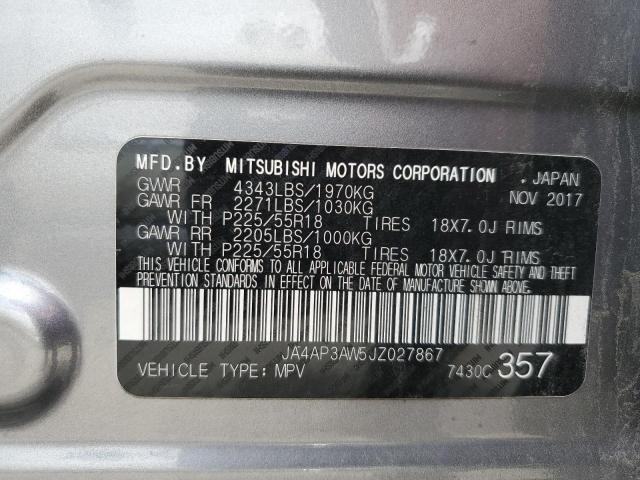 VIN JA4AP3AW5JZ027867 2018 MITSUBISHI OUTLANDER no.13