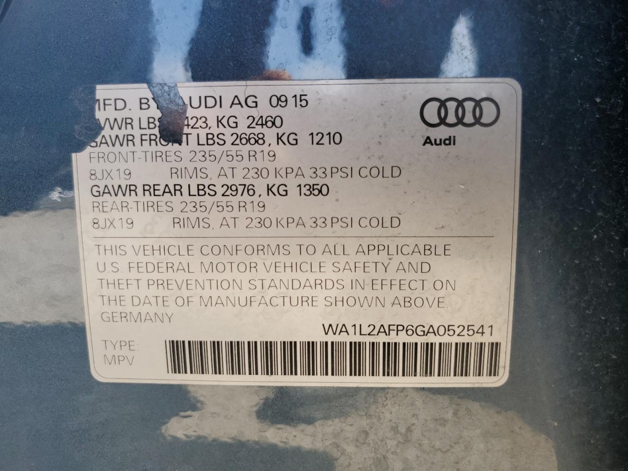 WA1L2AFP6GA052541 2016 Audi Q5 Premium Plus