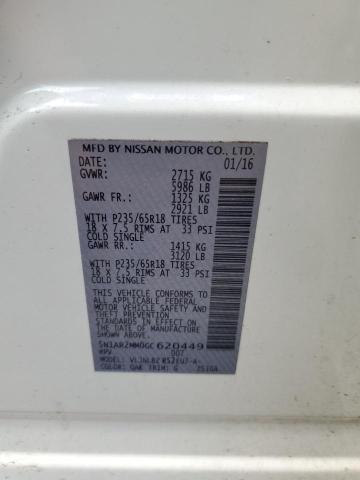 2016 NISSAN PATHFINDER - 5N1AR2MM0GC620449