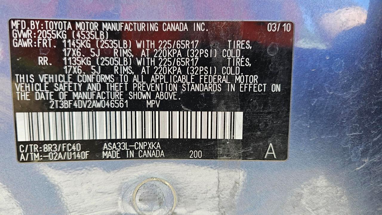 2T3BF4DV2AW046561 2010 Toyota Rav4